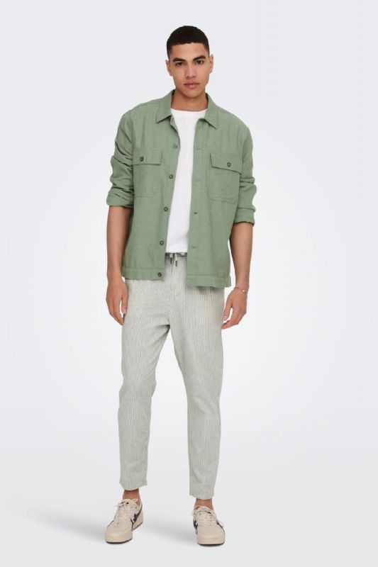 Pellava paita ONLY & SONS 22019758-Swamp