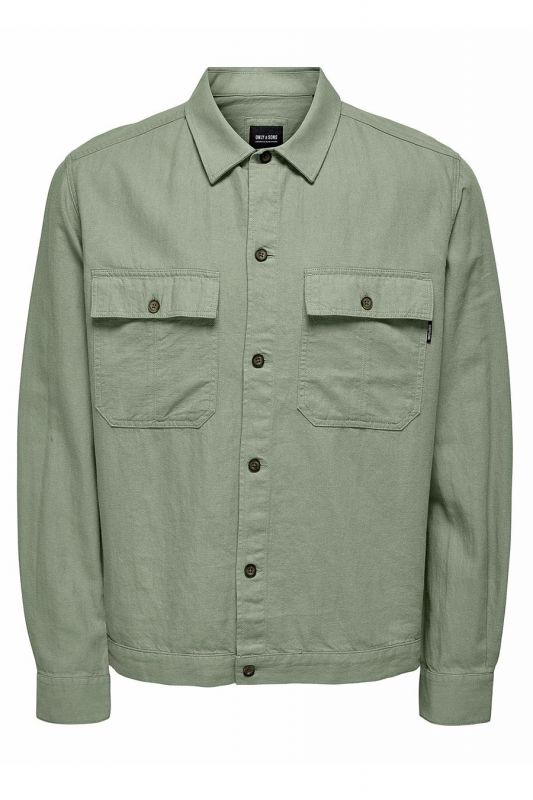 Pellava paita ONLY & SONS 22019758-Swamp