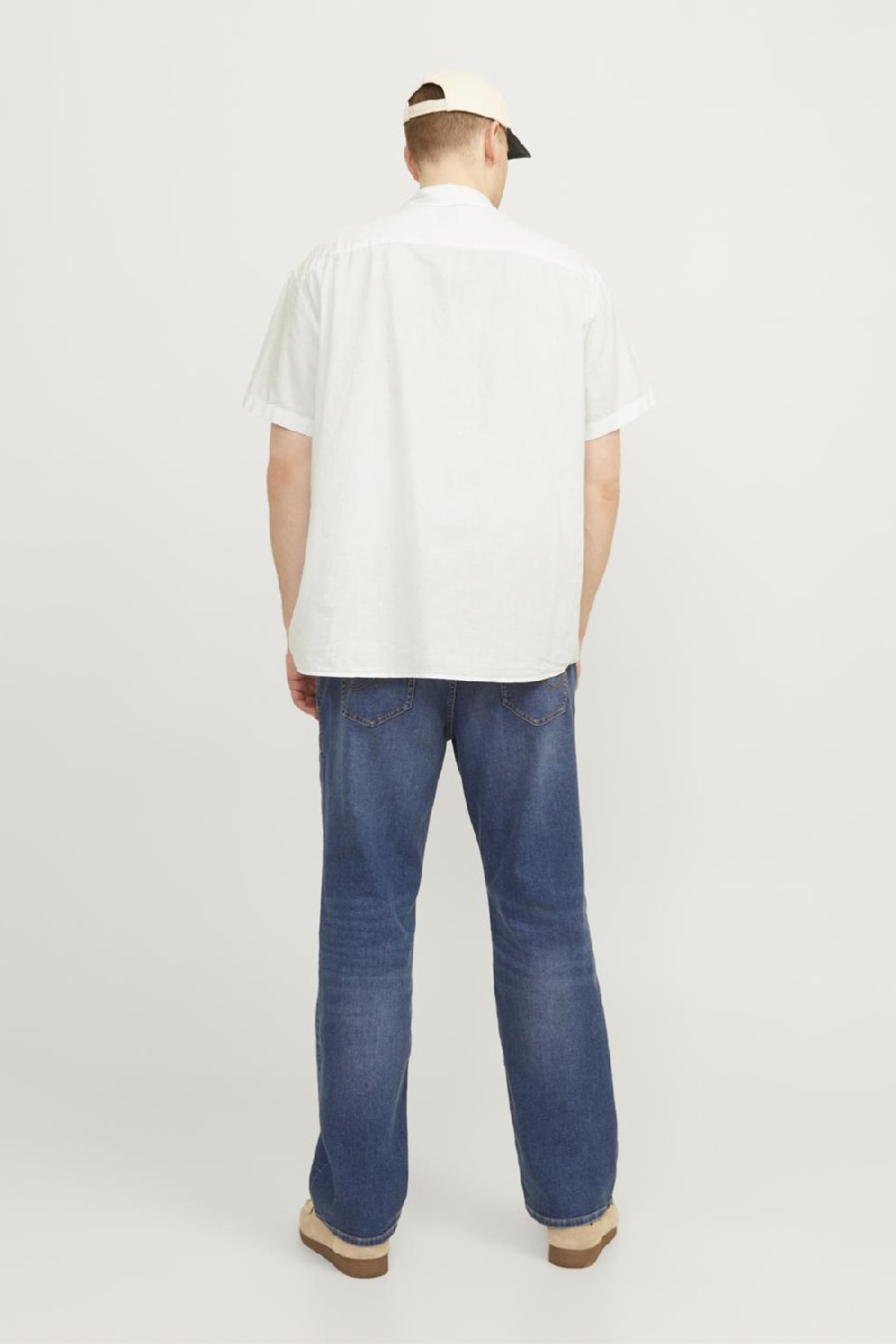 Lininiai marškiniai JACK & JONES 12253721-White