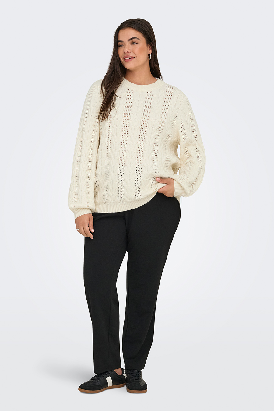 Megztinis ONLY CARMAKOMA 15358155-Whitecap-Gray