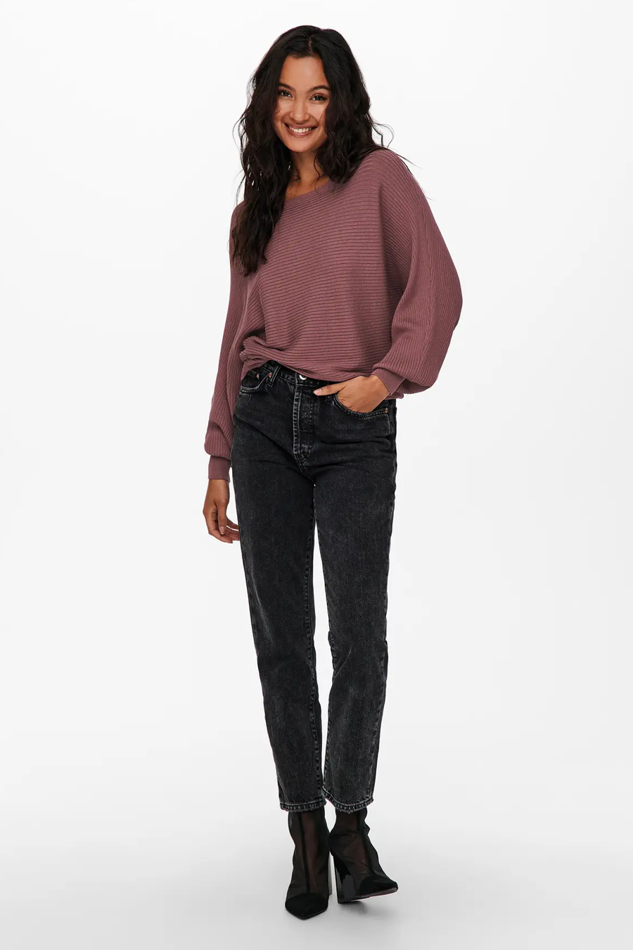 Megztinis ONLY 15226298-Rose-Brown
