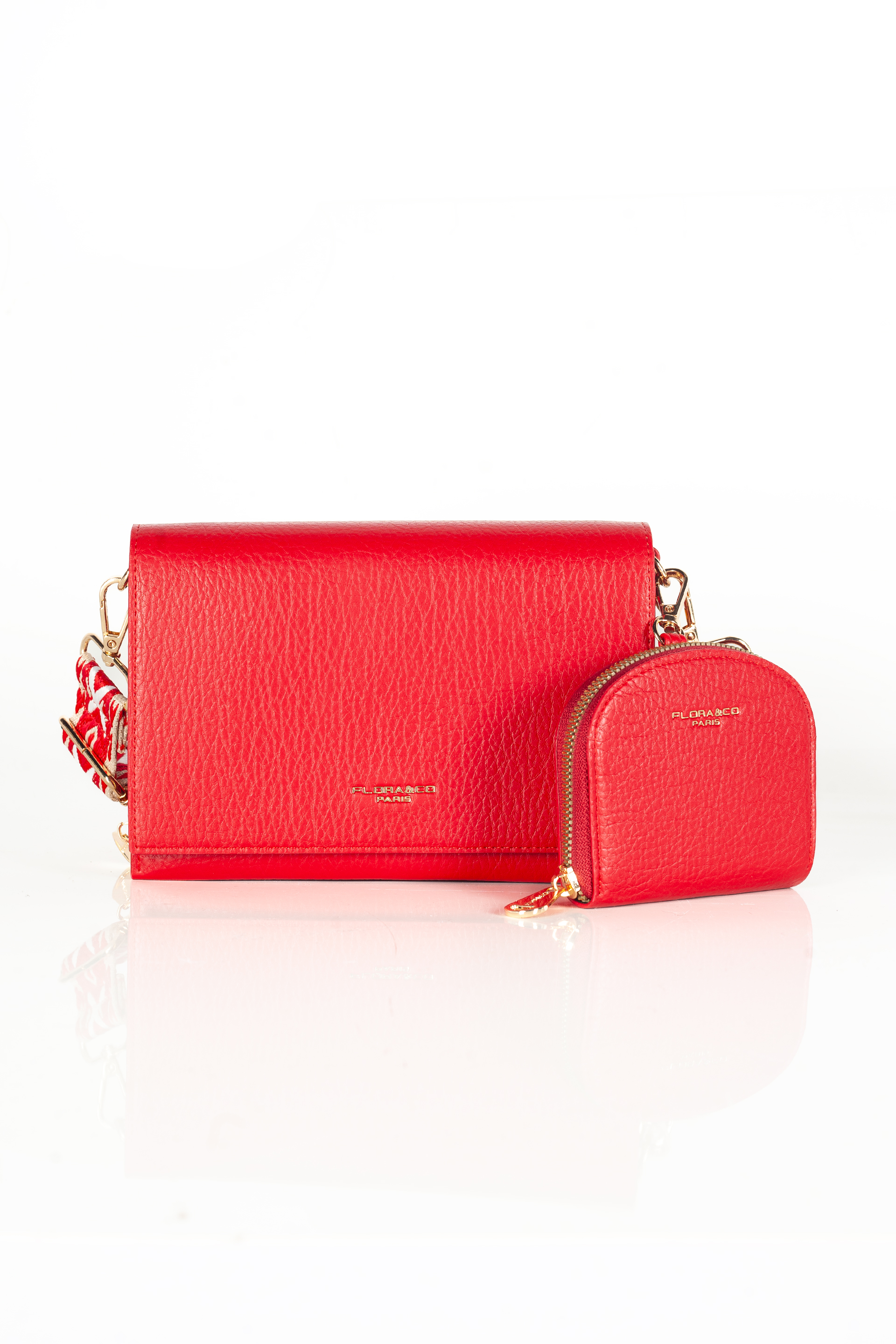 Rankinė per petį FLORA&CO F5008-ROUGE