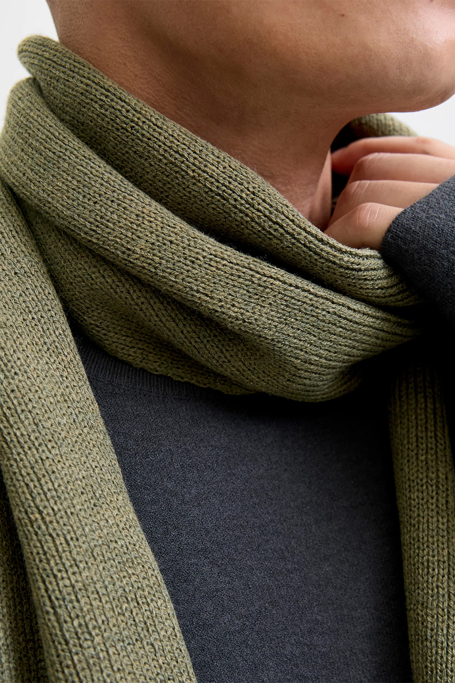 Šalikas JACK & JONES 12098582-Dusty-Olive