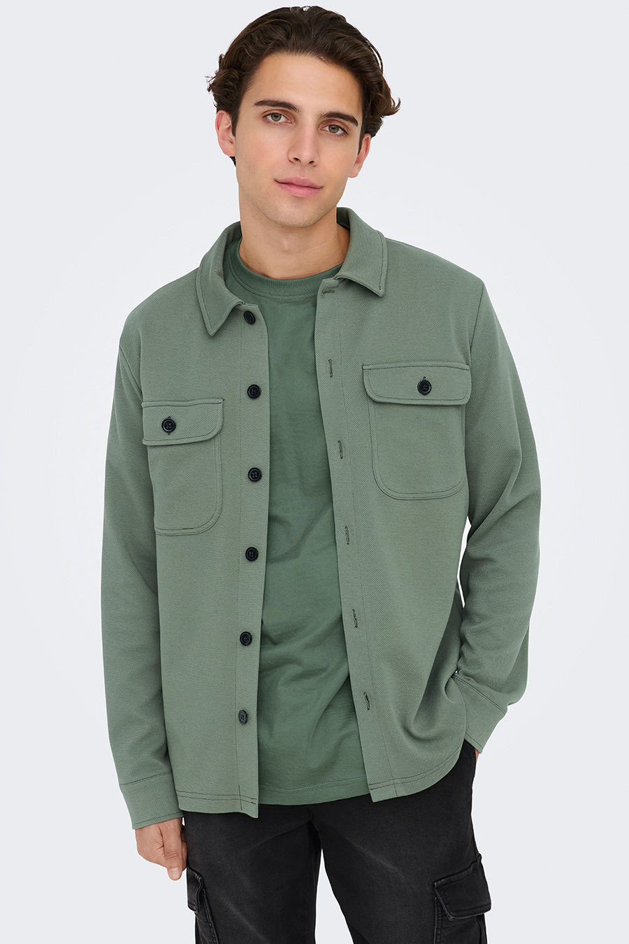 Marškiniai ONLY & SONS 22021279-Castor-Gray