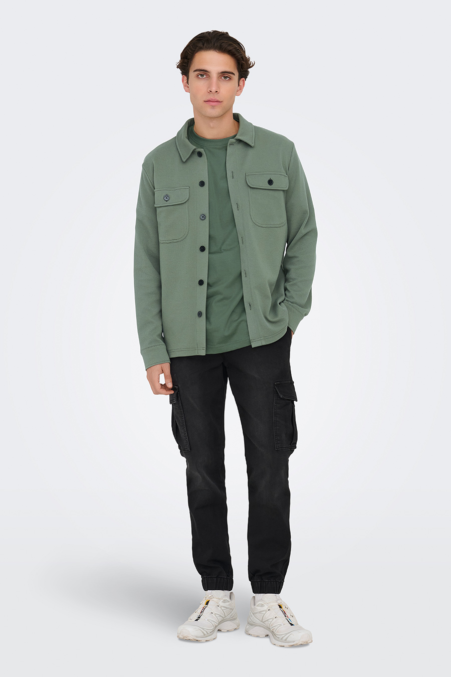 Marškiniai ONLY & SONS 22021279-Castor-Gray