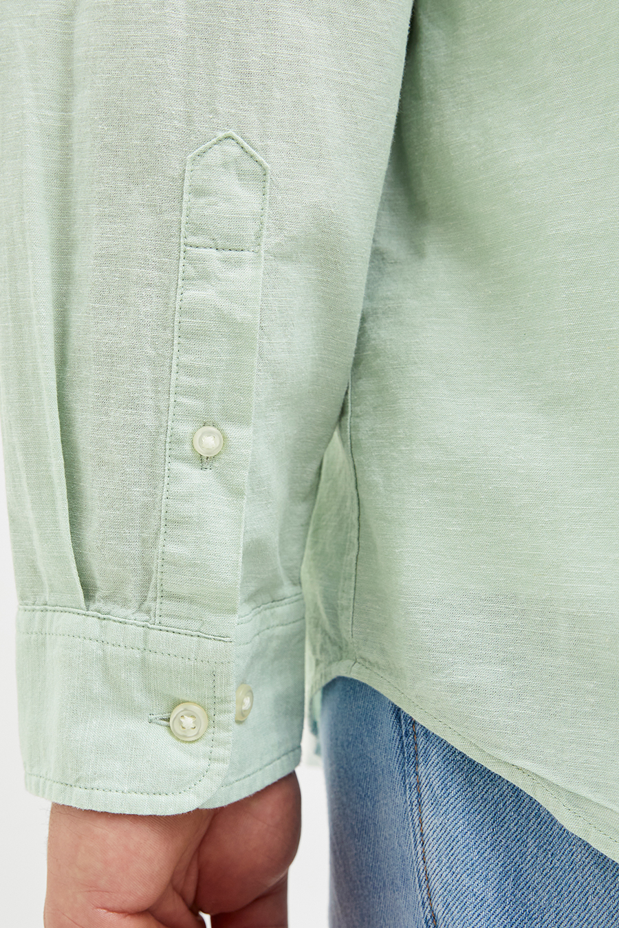 Lininiai marškiniai JACK & JONES 12269089-Iceberg-Green