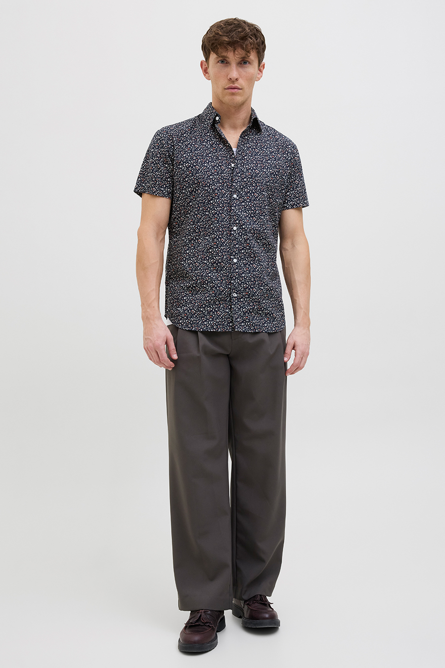 Lininiai marškiniai JACK & JONES 12274951-Night-Sky