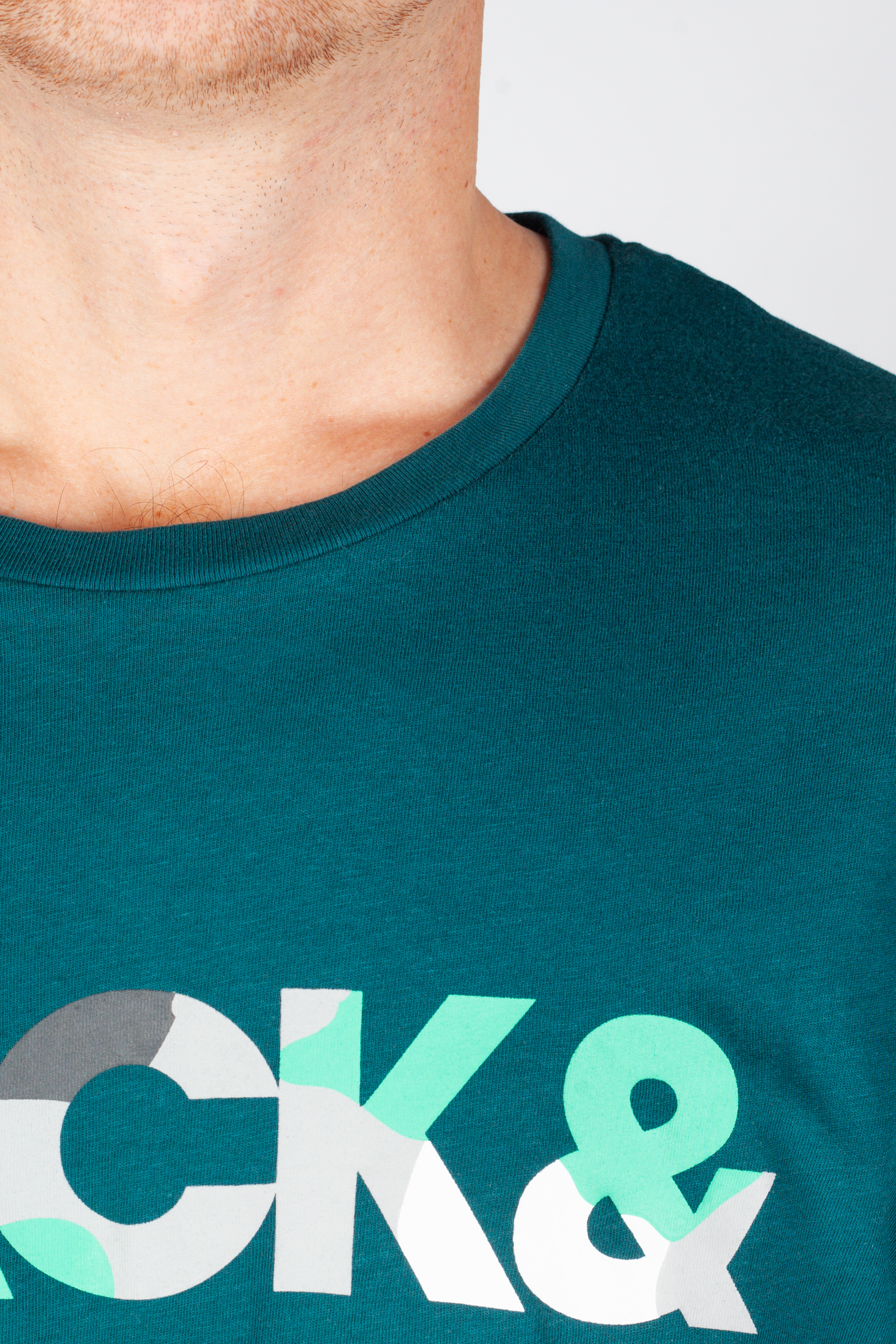 Marškinėliai JACK & JONES 12287689-Deep-Teal