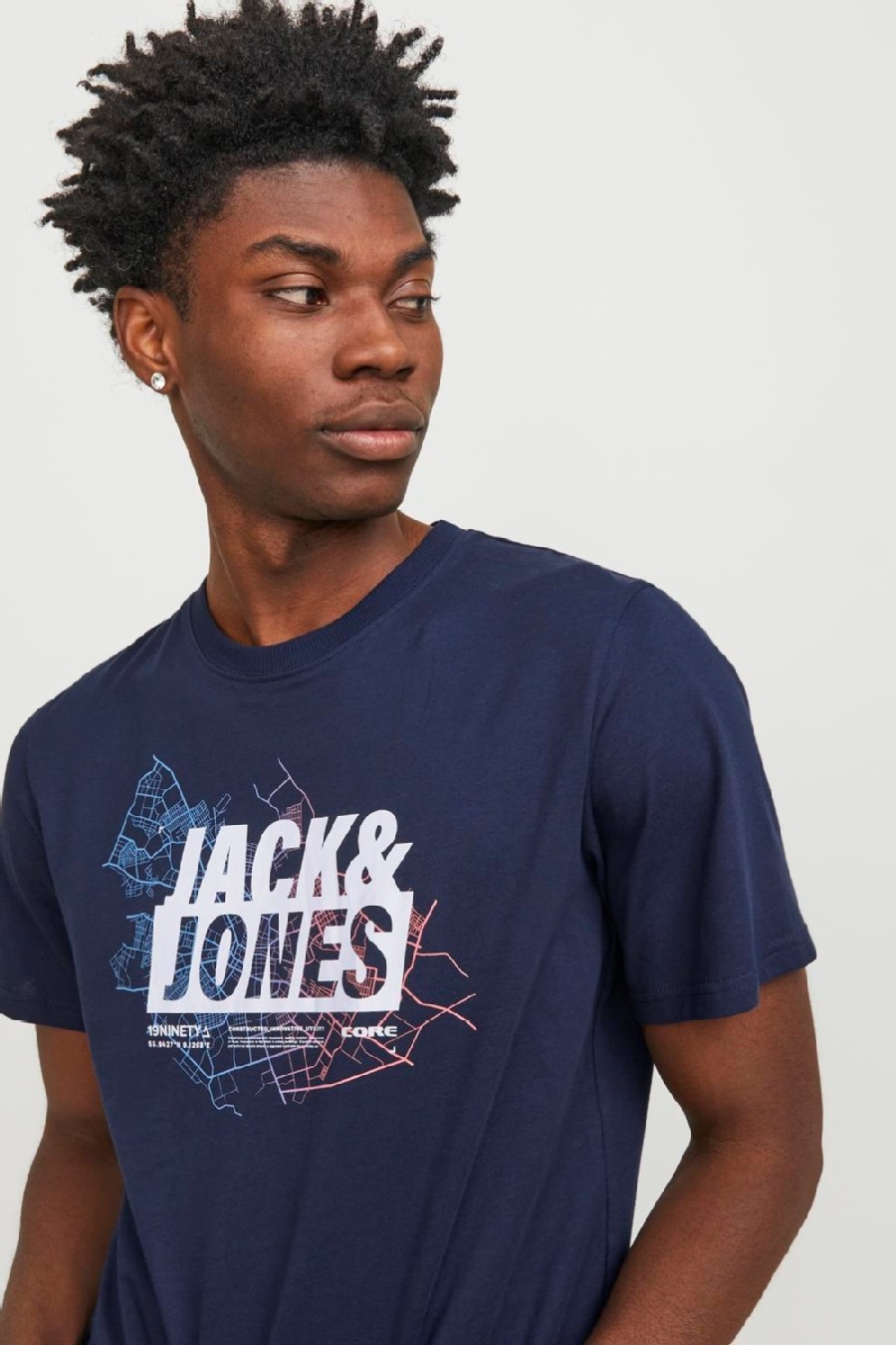 Marškinėliai JACK & JONES 12252376-Navy-Blazer
