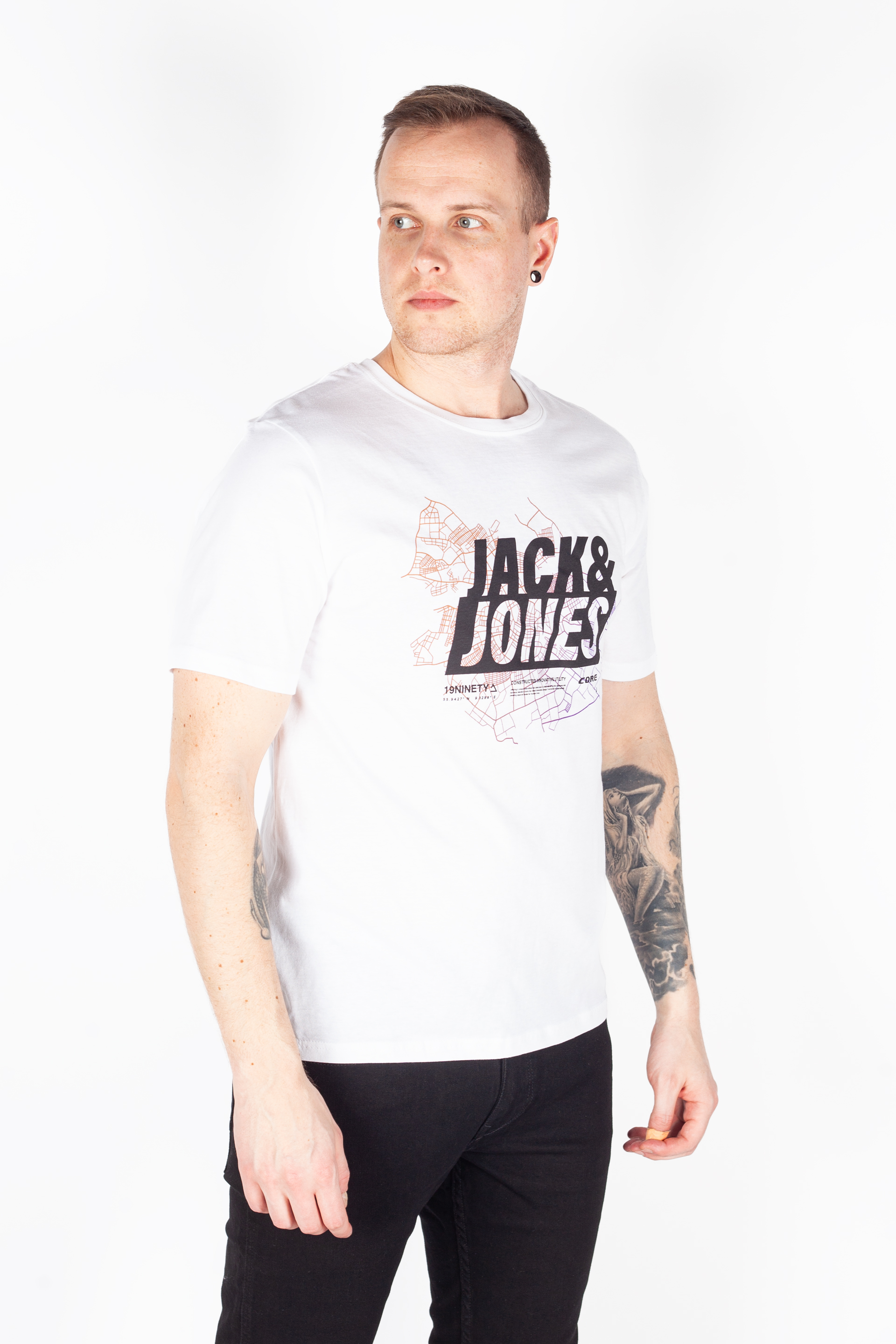 Marškinėliai JACK & JONES 12277931-White
