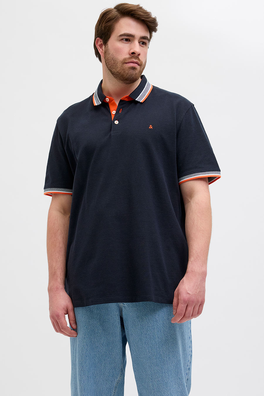 Polo marškinėliai JACK & JONES 12143859-Black-Navy-NEO
