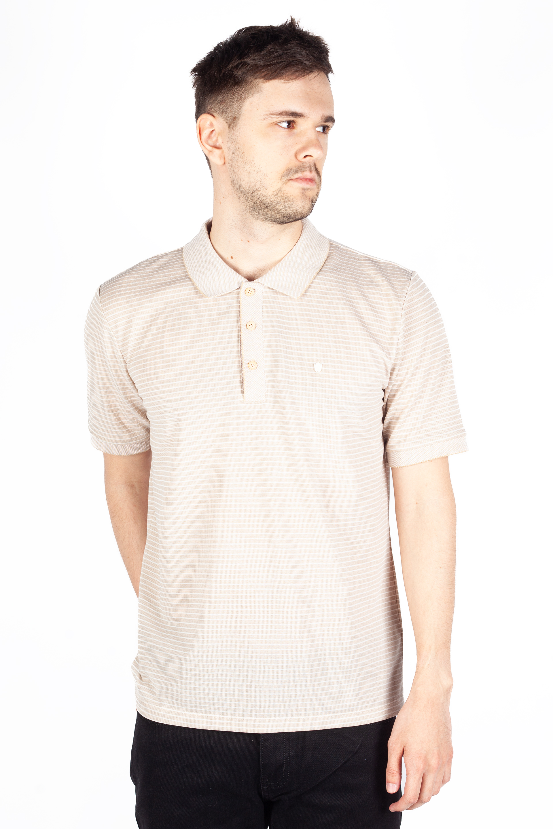 Polo marškinėliai MCL 39934-BEJ-MELANJ