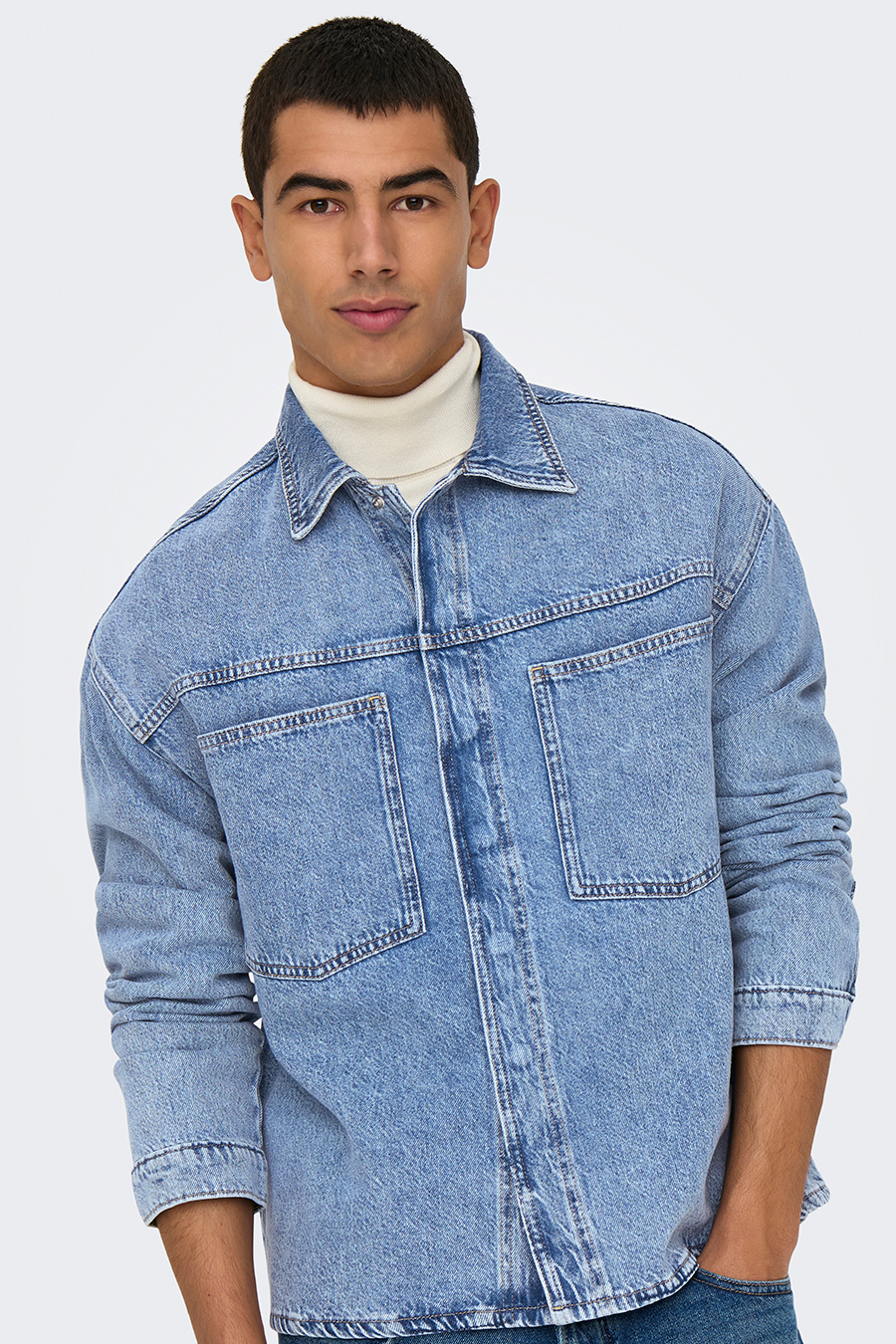 Džinsinė striukė ONLY & SONS 22034613-Medium-Blue
