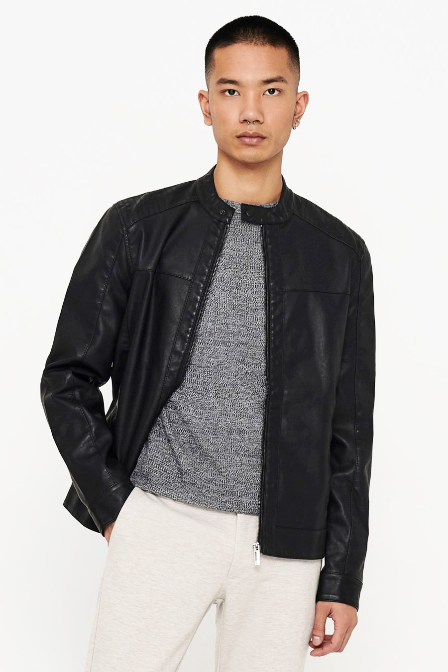 Odinė striukė ONLY & SONS 22012339-BLACK