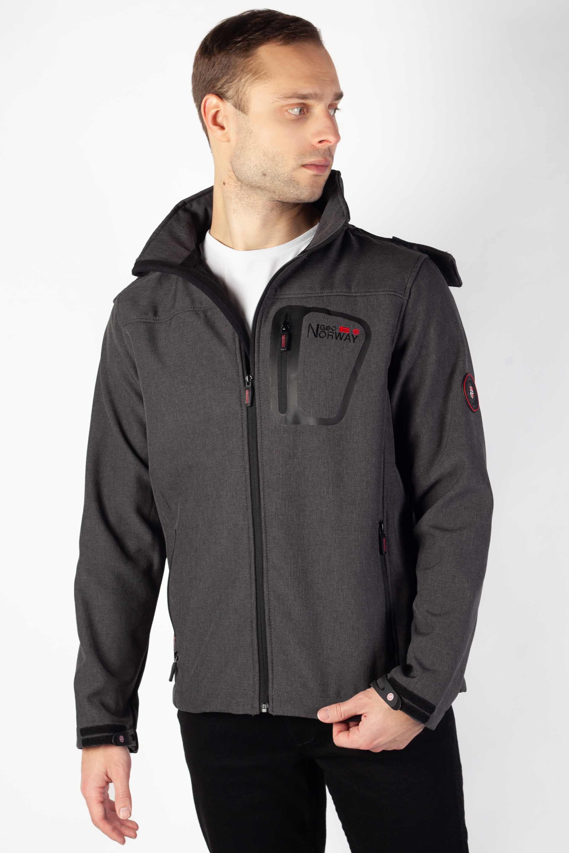 Striukė GEOGRAPHICAL NORWAY TEXSHELL-Dark-Grey