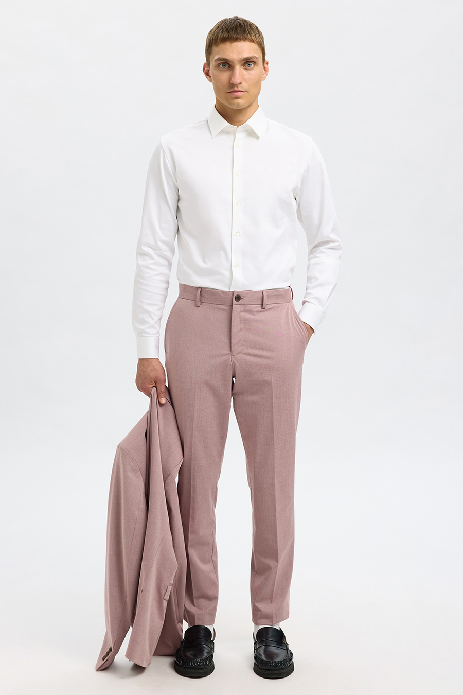 Kostiumo kelnės SELECTED 16097081-Light-Pink
