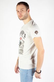 Marškinėliai LEGENDERS HELMET-OFFWHITE-MELANG