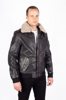 Odinė striukė su pamušalu GIPSY 1201-0624-brown