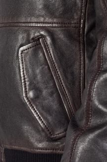 Odinė striukė su pamušalu GIPSY 1201-0624-brown