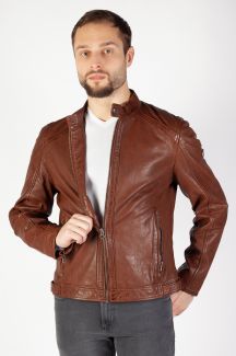 Odinė striukė GIPSY GMDuuk-LAGAV-cognac