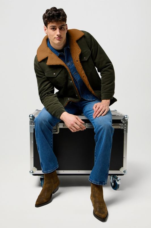 Džinsinė striukė su pamušalu WRANGLER 112371443