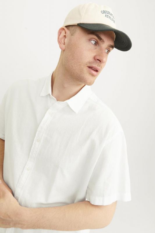 Lininiai marškiniai JACK & JONES 12253721-White