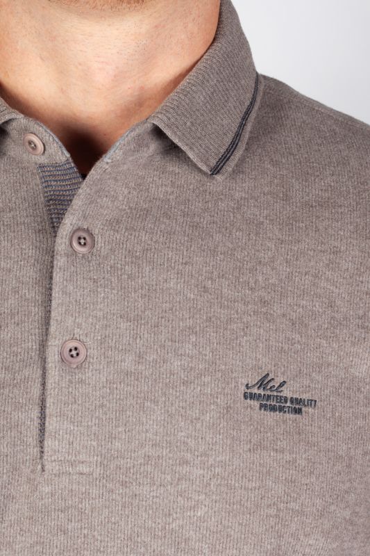 Polo marškinėliai MCL 39848-KAHVE-MELANJ