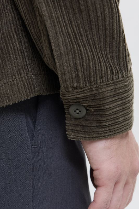 Aksominiai marškiniai JACK & JONES 12282350-Black-Olive