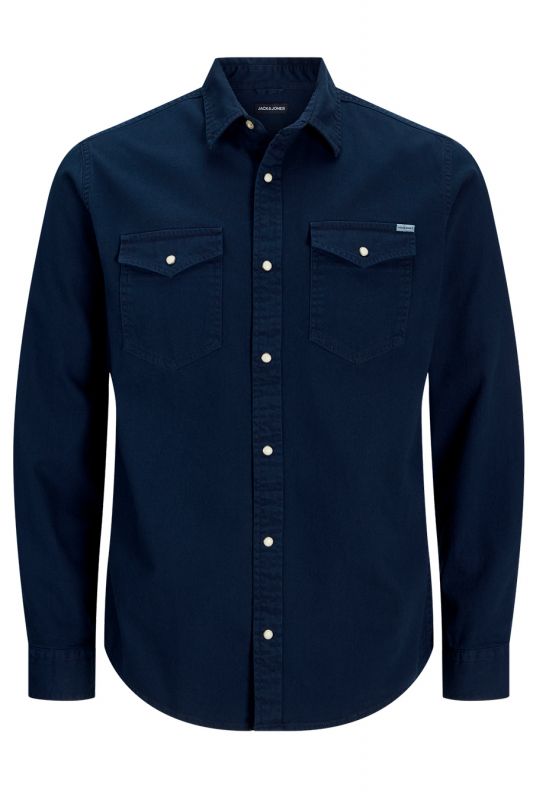 Džinsiniai marškiniai JACK & JONES 12138115-Dark-Navy