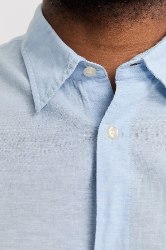 Lininiai marškiniai JACK & JONES 12269089-Chambray-Blue