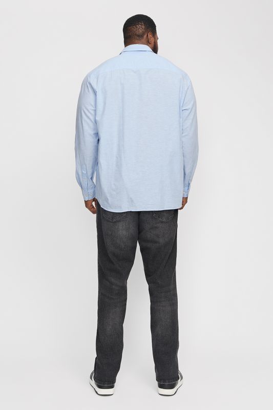 Lininiai marškiniai JACK & JONES 12269089-Chambray-Blue
