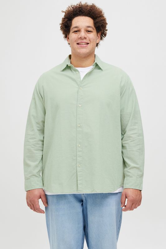 Lininiai marškiniai JACK & JONES 12269089-Iceberg-Green