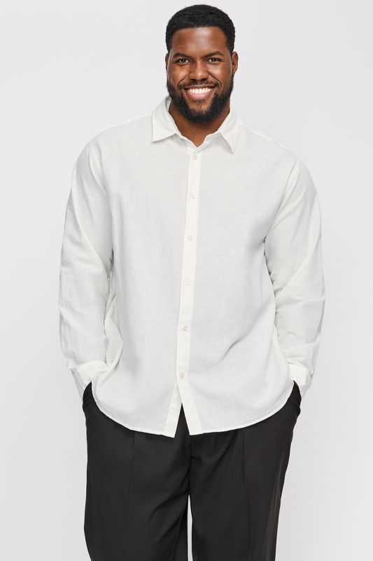 Lininiai marškiniai JACK & JONES 12269089-White