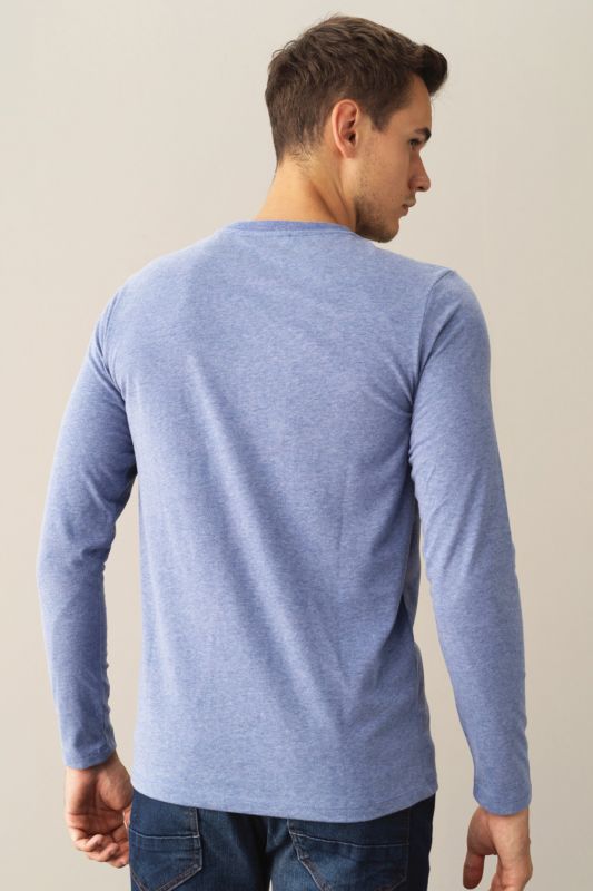 Marškiniai ilg. rankovėmis MCL 35824-BLUE-MELANJ