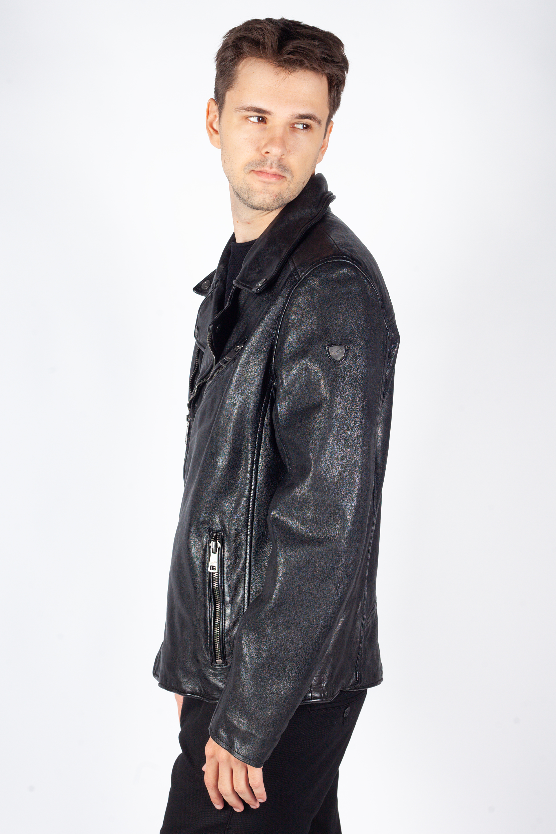 Ādas jaka MAURITIUS 1201-0849-black