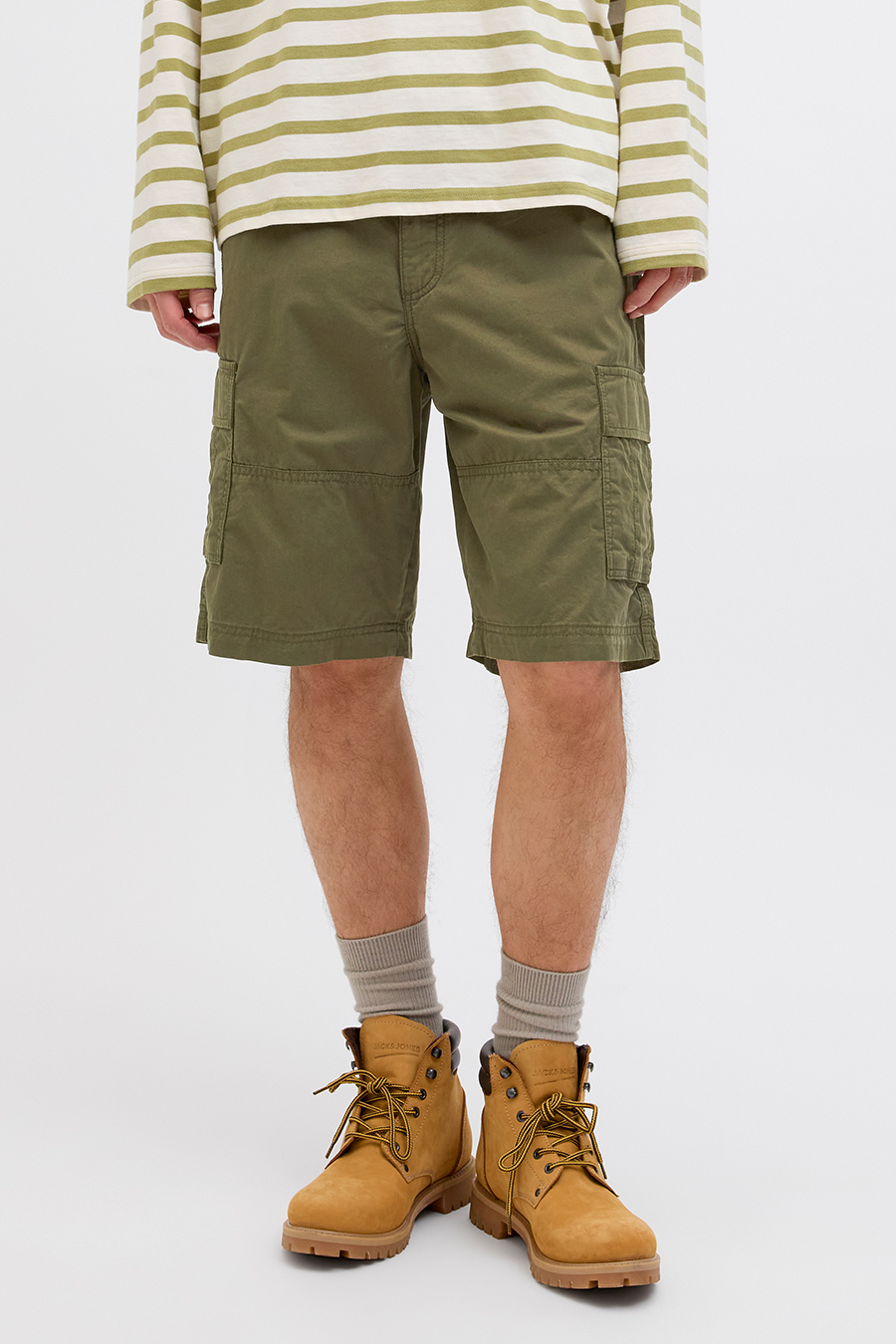 Auduma šorti JACK & JONES 12254276-Olive-Night