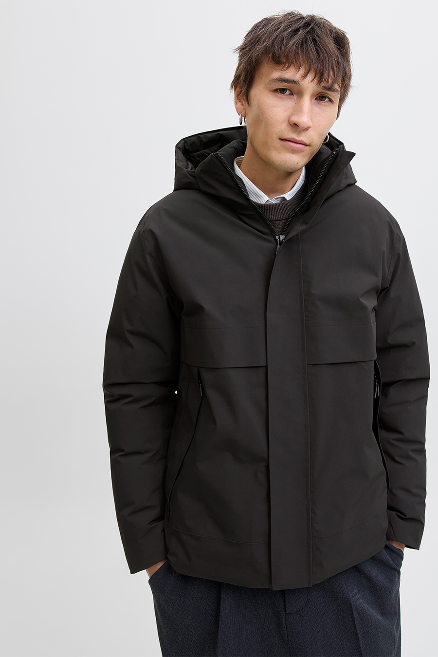 Ziemas jaka JACK & JONES 12280905-Black