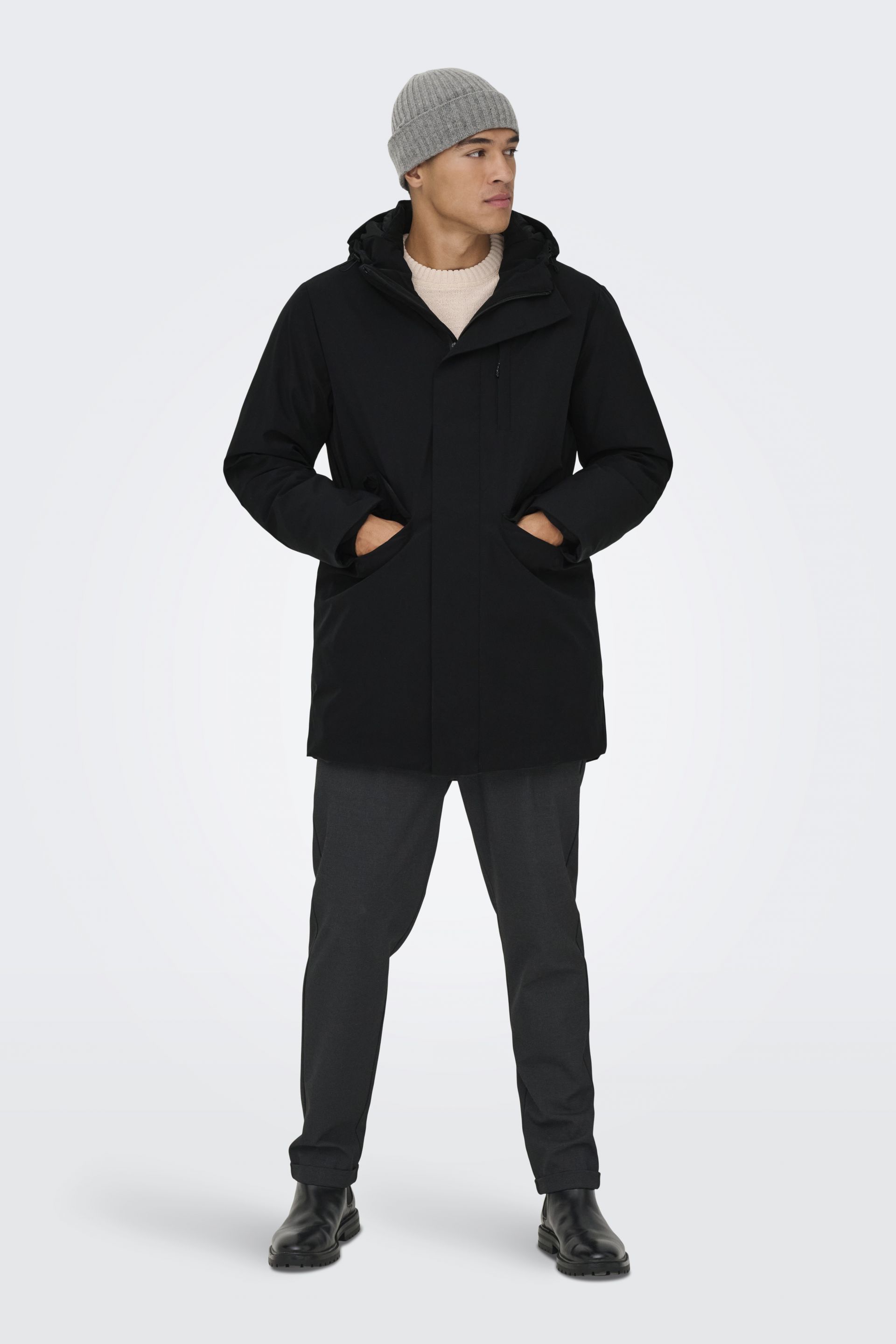 Ziemas jaka ONLY & SONS 22037057-Black