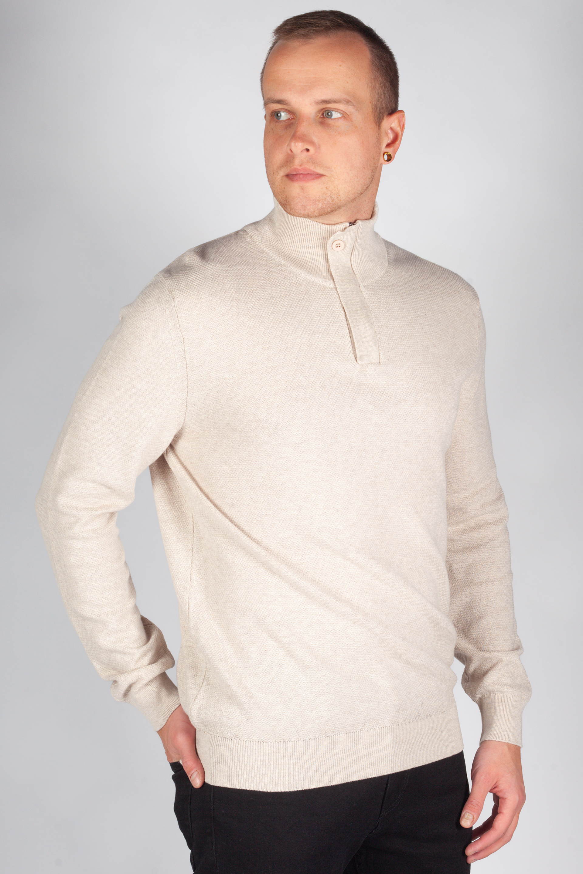 Džemperis MCL 33570-BEJ-MELANJ