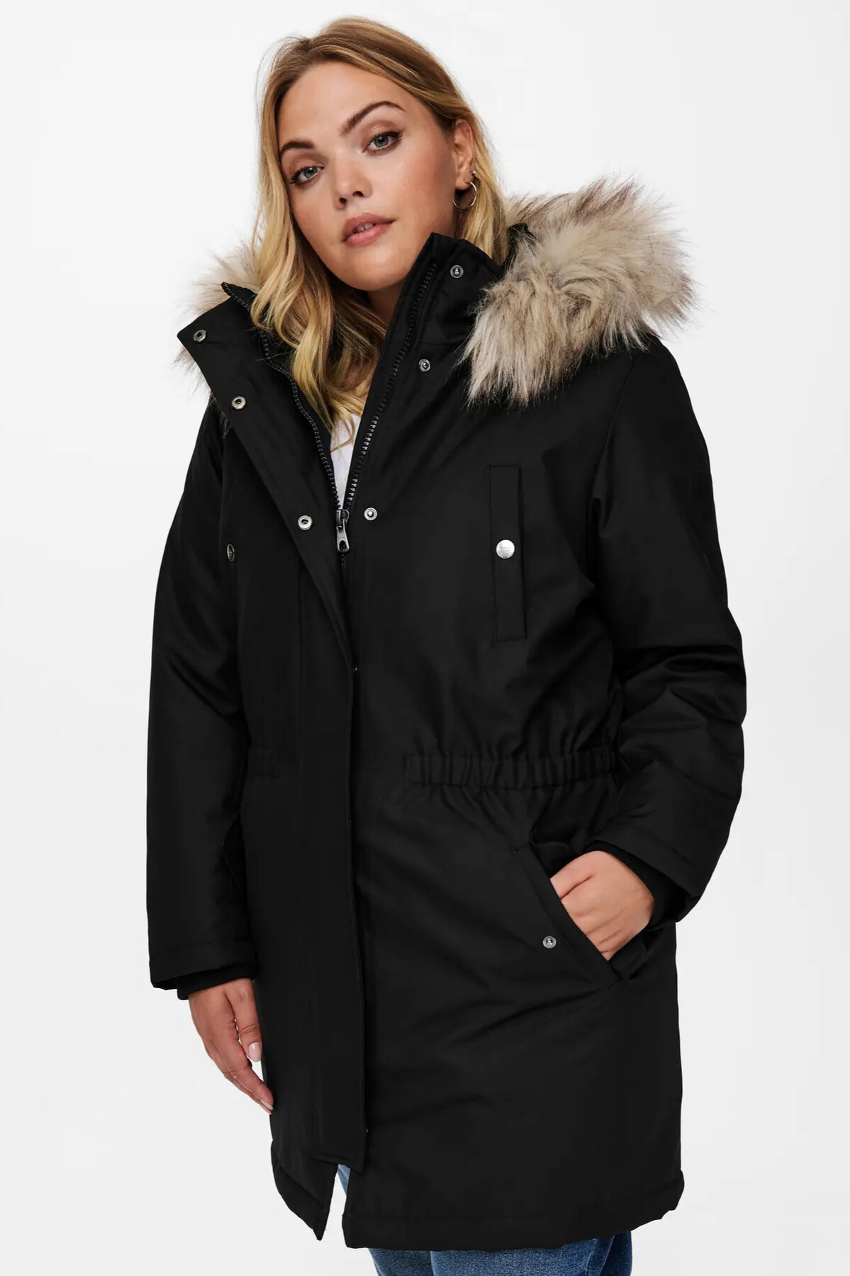Ziemas jaka ONLY CARMAKOMA 15185999-Black-NATURE