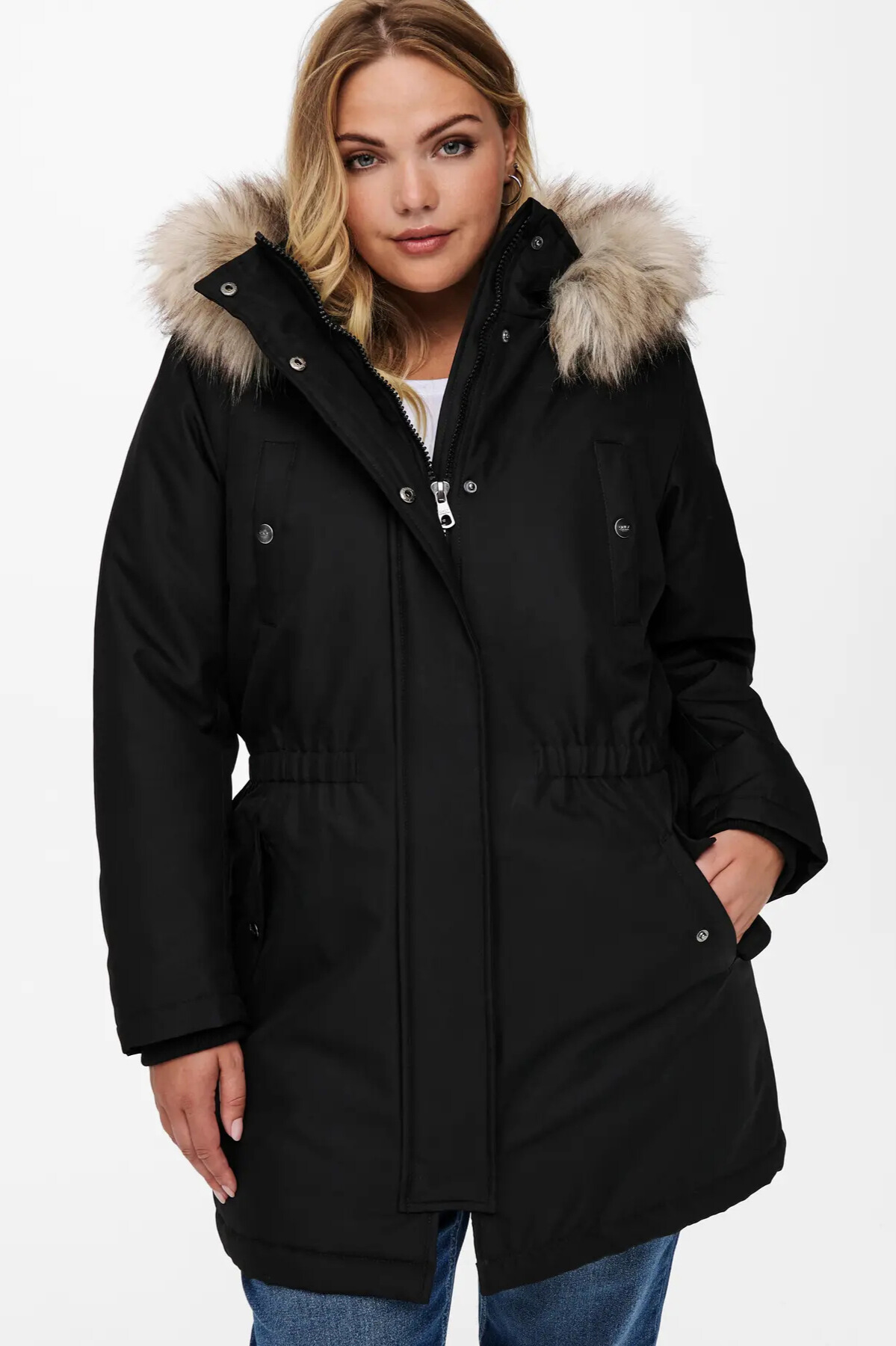 Ziemas jaka ONLY CARMAKOMA 15185999-Black-NATURE