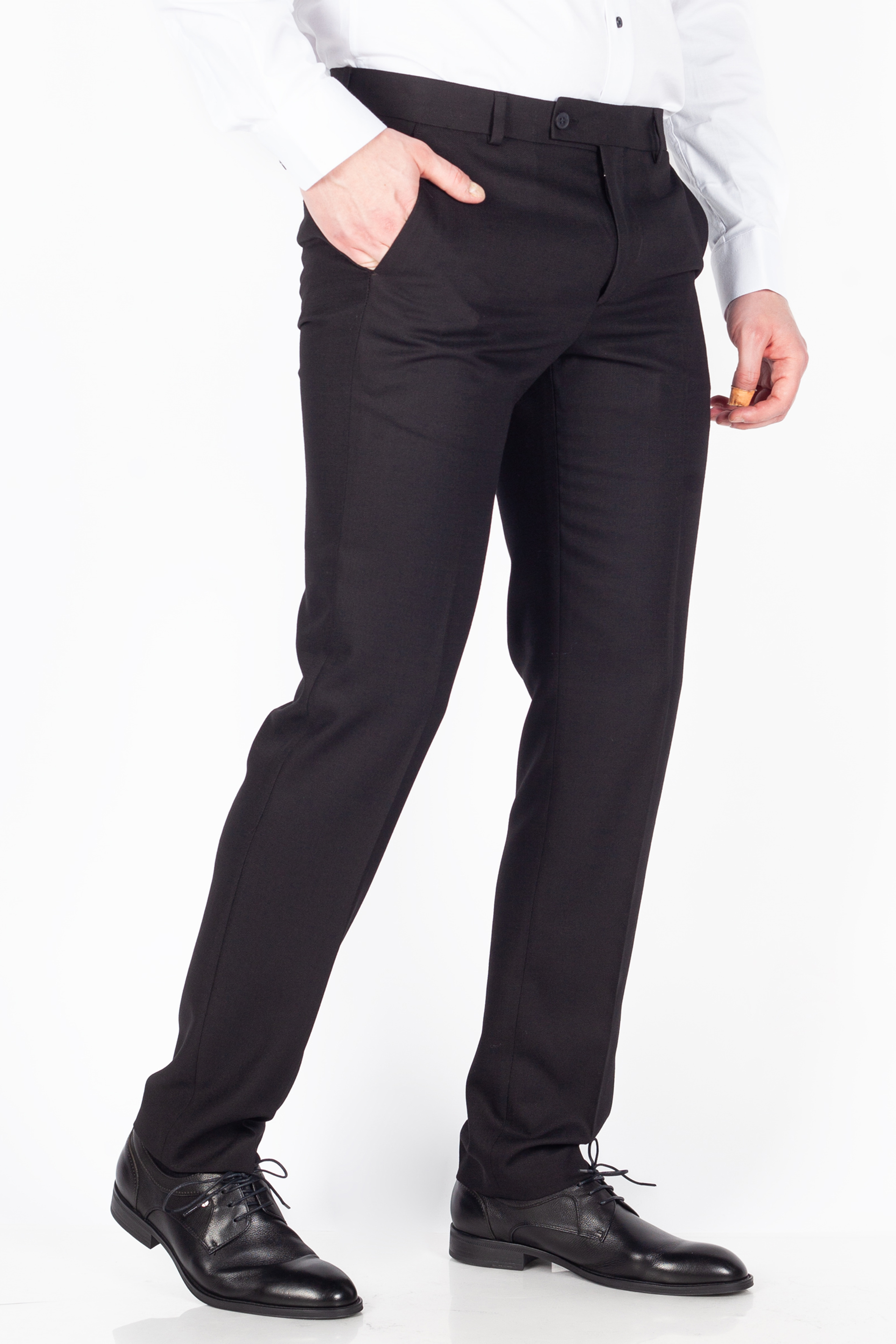 Klasiskās bikses FRAPPOLI 6211-VENUS-SIYAH-PANTS