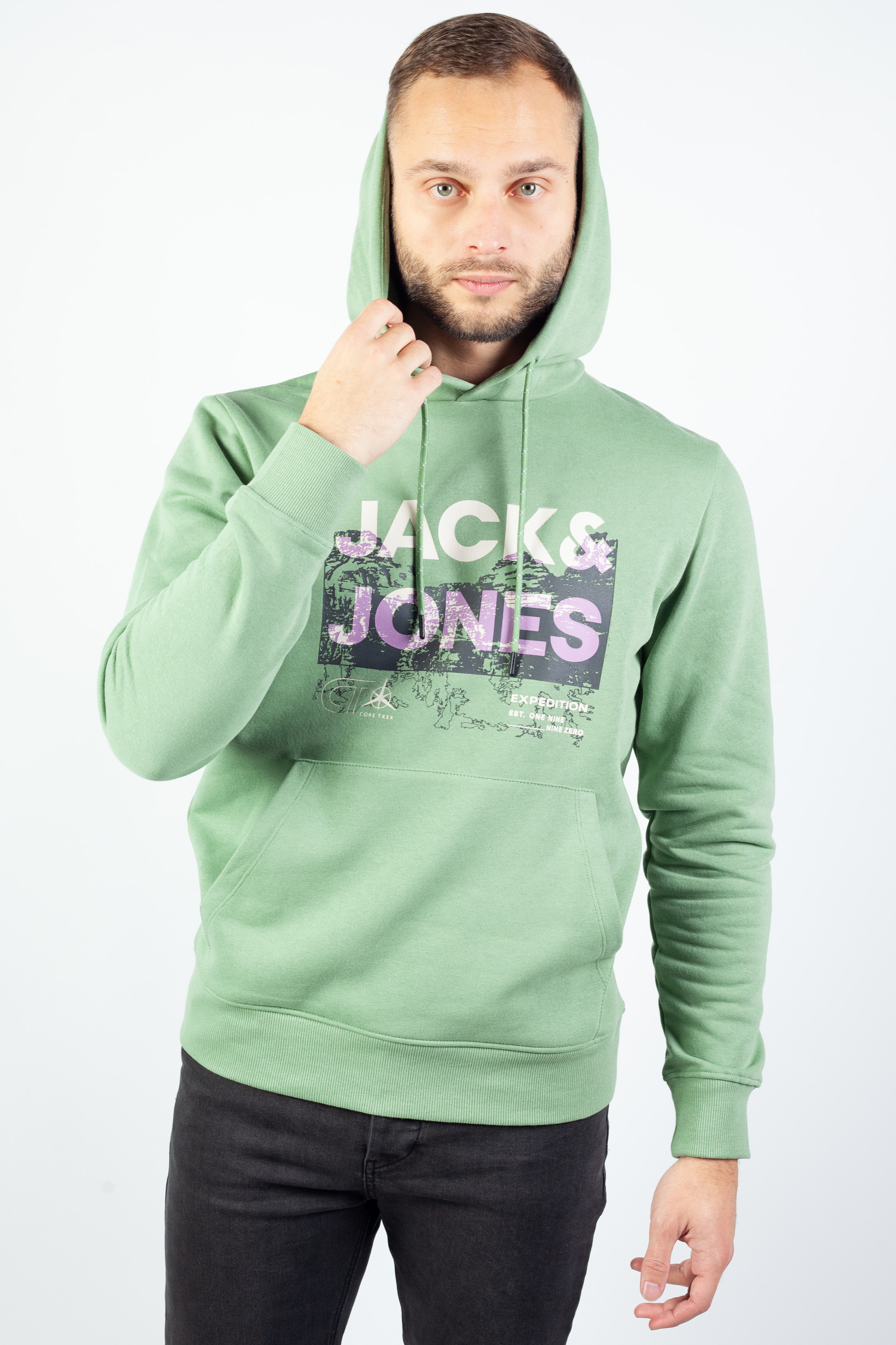 Sporta džemperis JACK & JONES 12210076-Loden-Frost