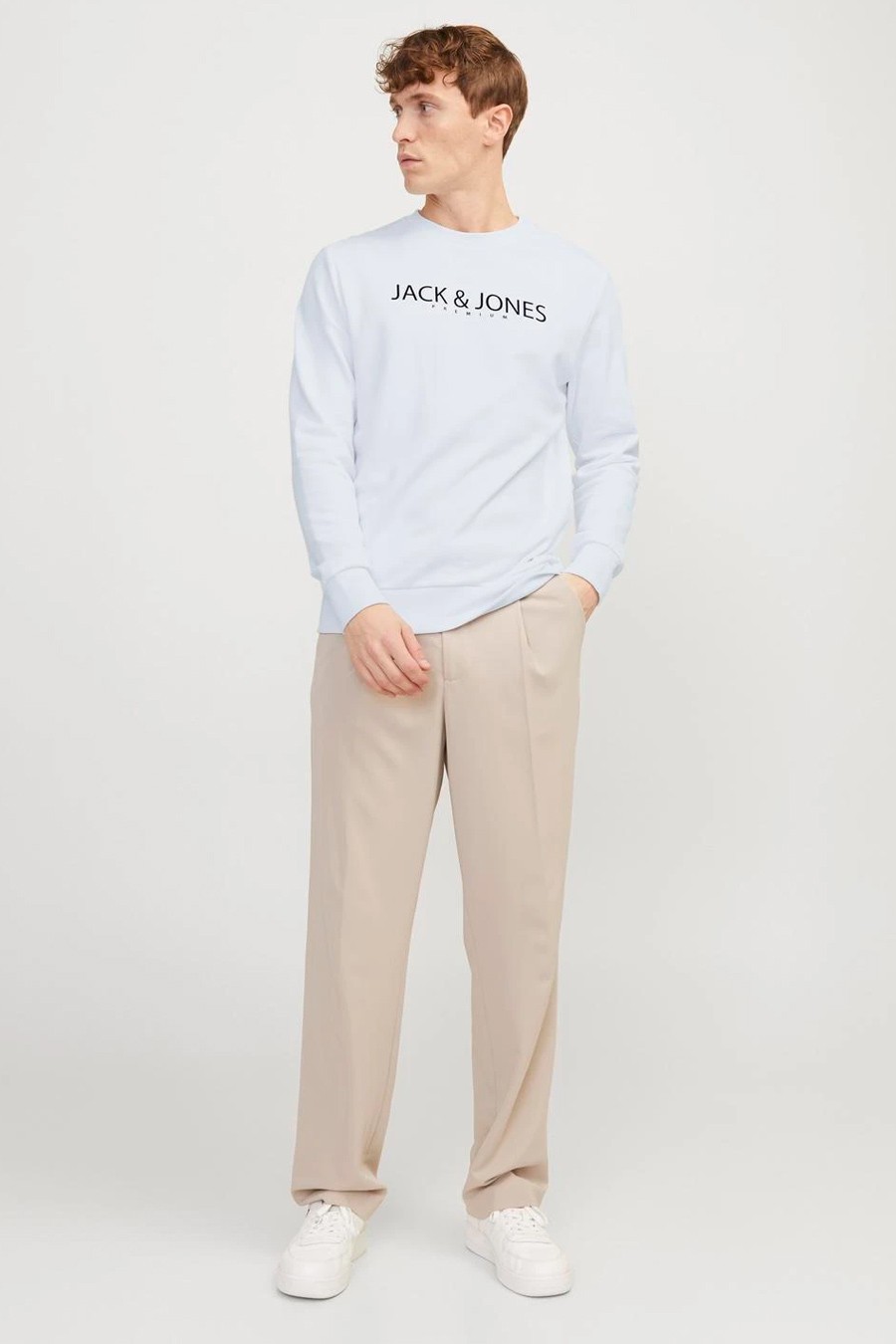 Sporta džemperis JACK & JONES 12256972-Bright-White