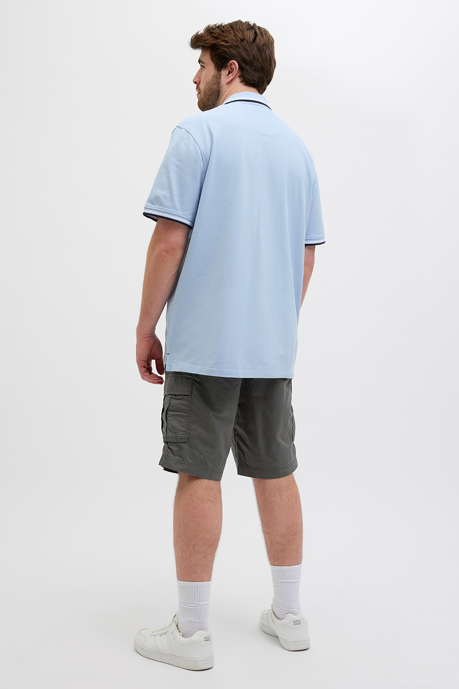 Polo krekls JACK & JONES 12143859-Chambray-Blue