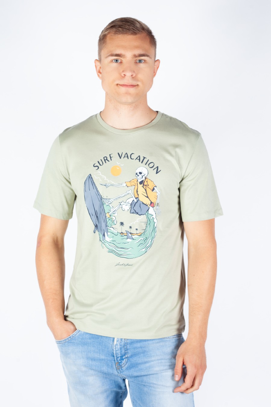T-krekls JACK & JONES 12247808-Desert-Sage