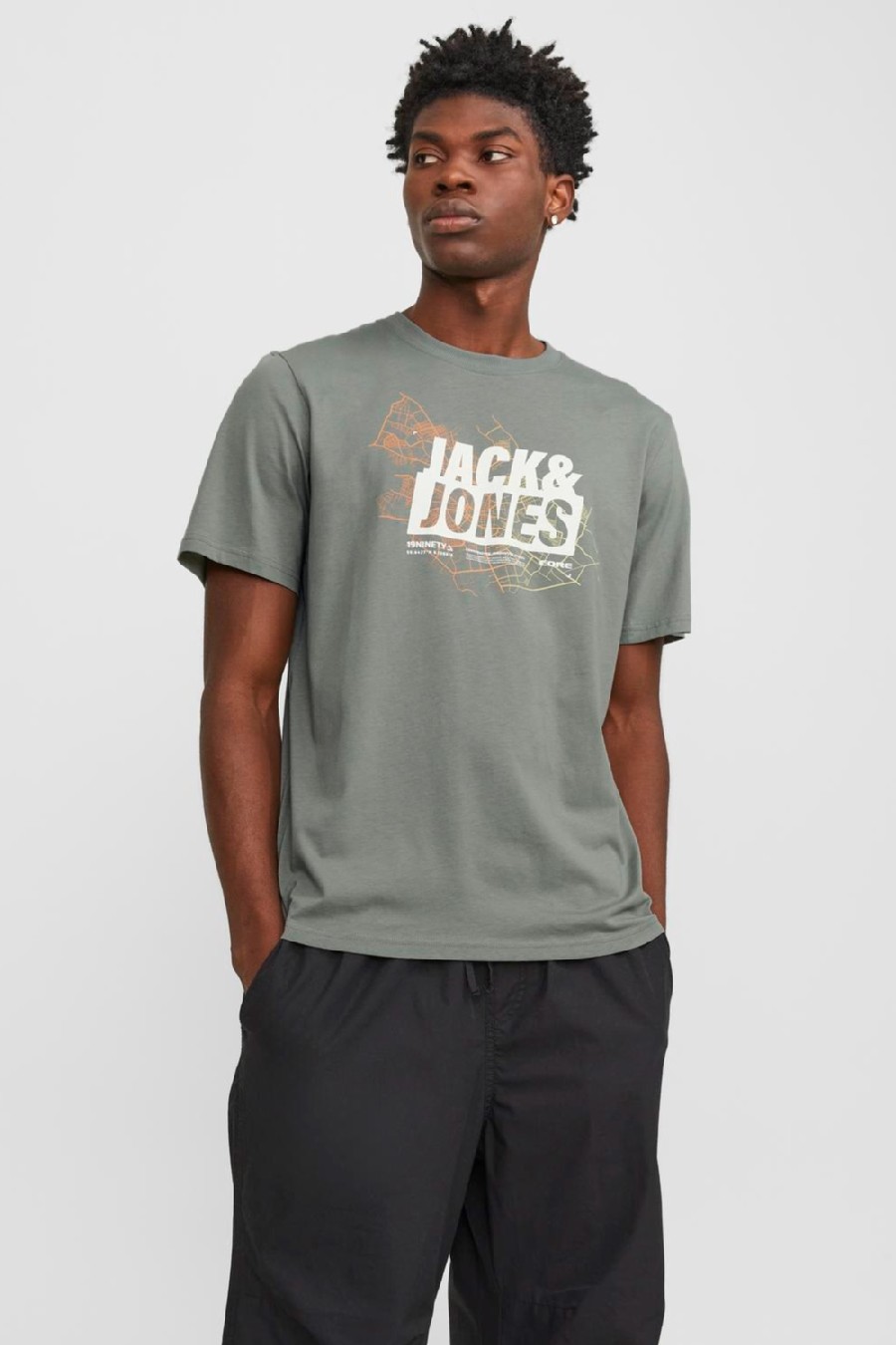 T-krekls JACK & JONES 12252376-Agave-Green