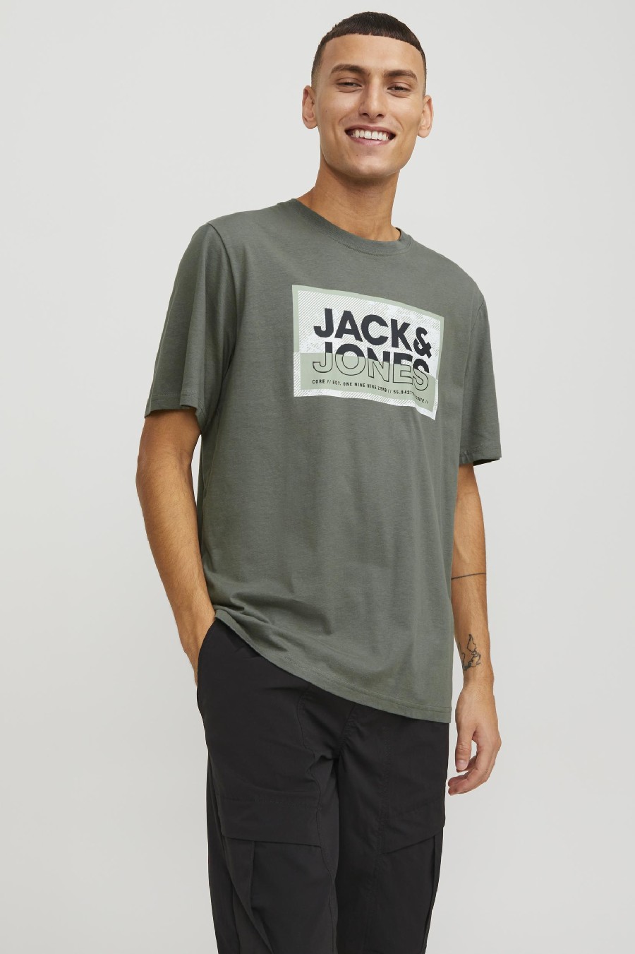 T-krekls JACK & JONES 12253442-Agave-Green