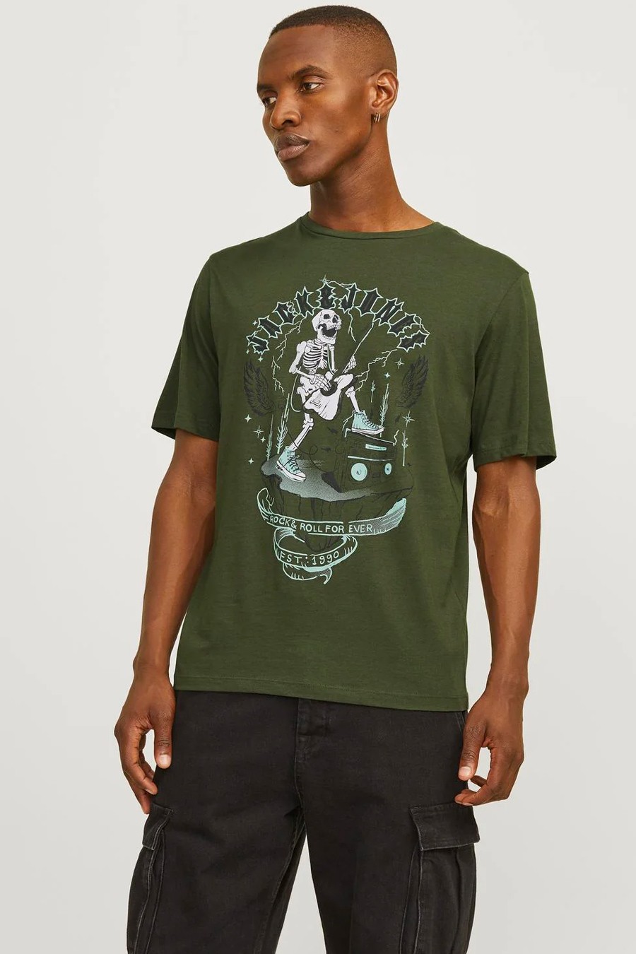 T-krekls JACK & JONES 12256782-Kombu-Green-B