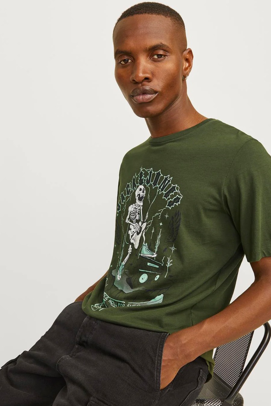 T-krekls JACK & JONES 12256782-Kombu-Green-B